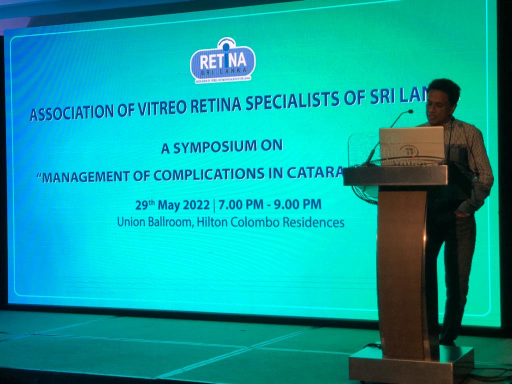 on Management of Complications in Cataract Surgery RETINA Sri Lanka